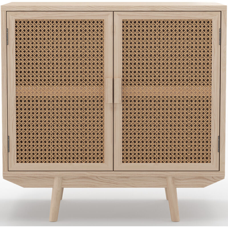 foto del prodotto privatefloor credenza in legno naturale design boho bali 2 porte treys naturale