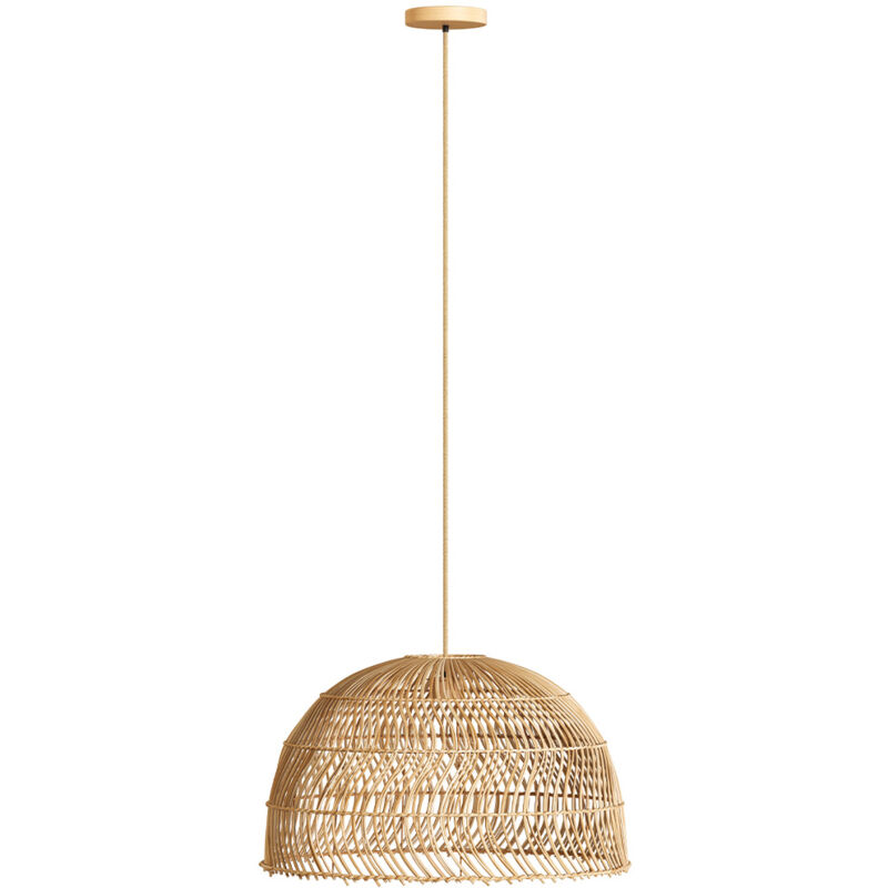 foto del prodotto privatefloor lampada a sospensione in rattan boho bali capril naturale