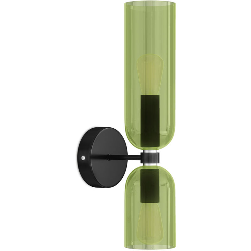 foto del prodotto privatefloor lampada applique da parete cristallo e metallo kren verde