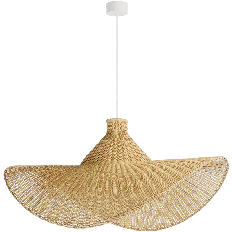 foto del prodotto privatefloor lampada da soffitto in rattan stile boho bali sona naturale