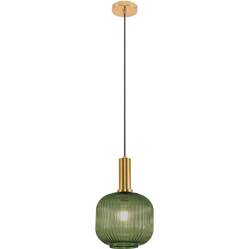 foto del prodotto privatefloor lampada da soffitto vintage lampada a sospensione in cristallo amelia verde