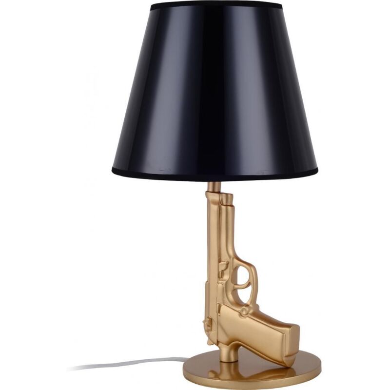 foto del prodotto privatefloor lampada da tavolo lampada da salotto design pistola beretta oro