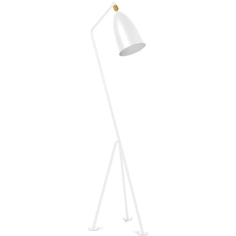 foto del prodotto privatefloor lampada da terra a treppiede lampada da salotto hopper bianco