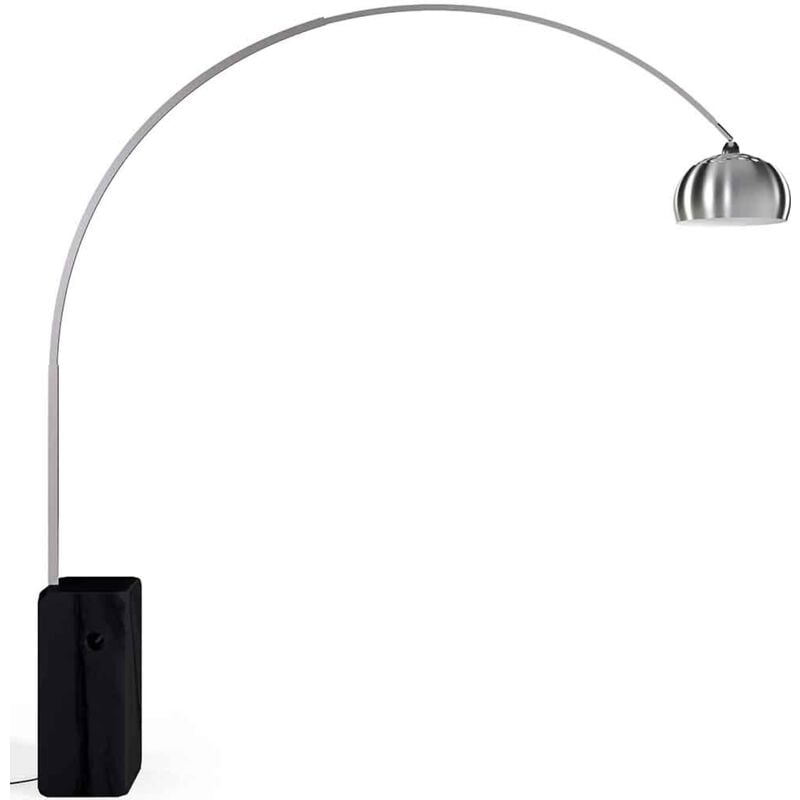 foto del prodotto privatefloor lampada da terra con base in marmo lampada da salotto bow nero