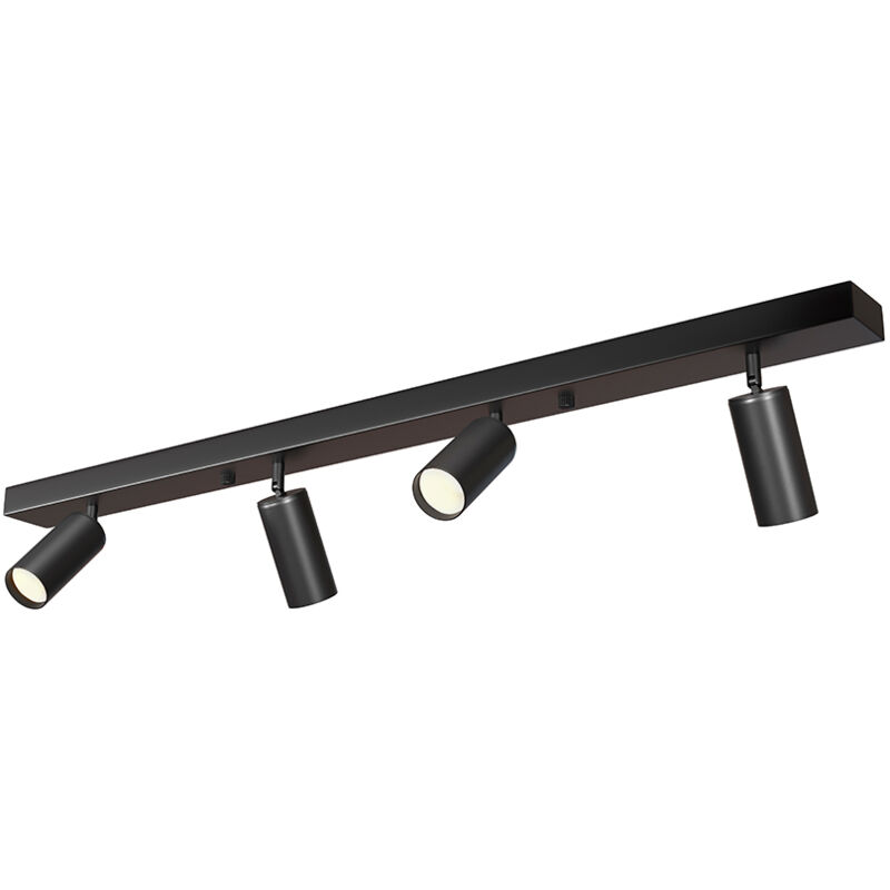 foto del prodotto privatefloor lampadario a sospensione rail 4 faretti orientabili 90cm nero