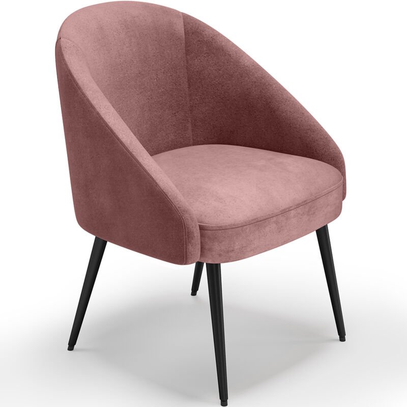 foto del prodotto privatefloor poltrona di design rivestita in velluto wasda rosa