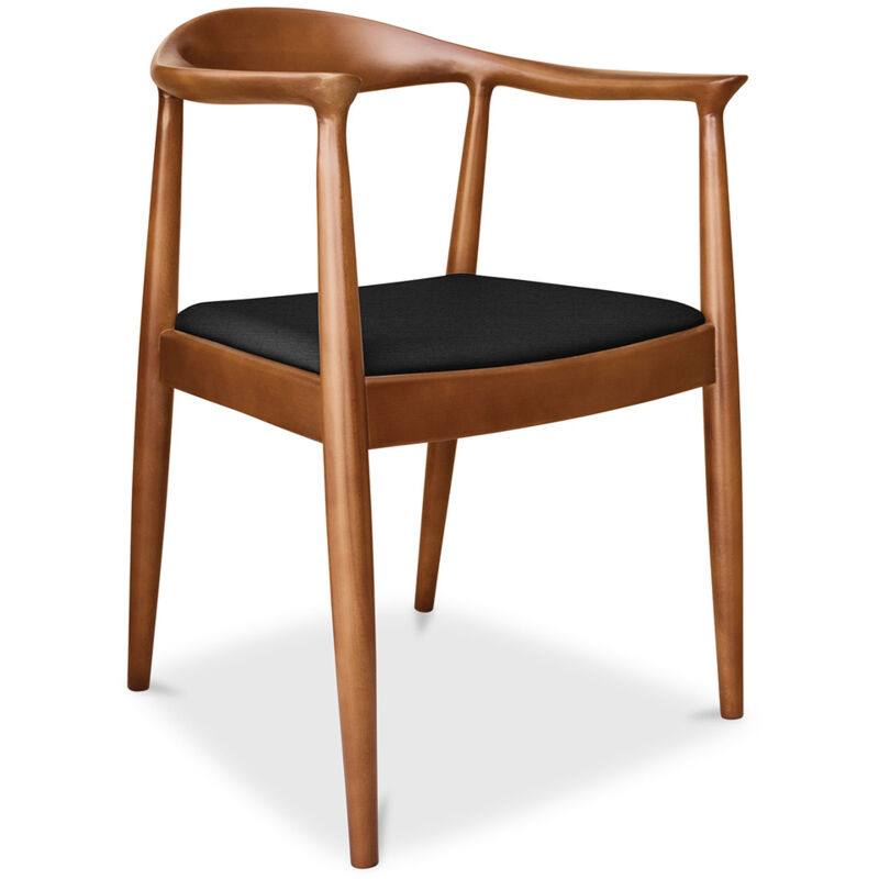 foto del prodotto privatefloor sedia da pranzo in legno design scandinavo nalan nero