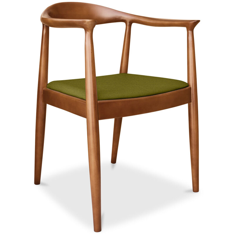 foto del prodotto privatefloor sedia da pranzo in legno design scandinavo nalan oliva