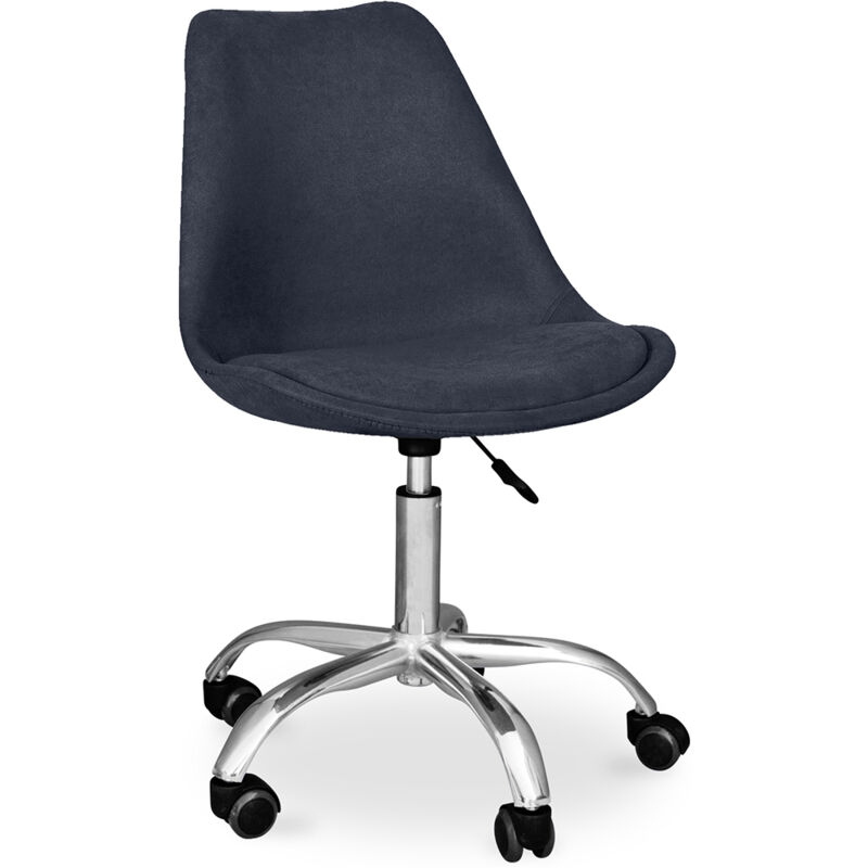 foto del prodotto privatefloor sedia da scrivania con ruote imbottita tulip grigio scuro