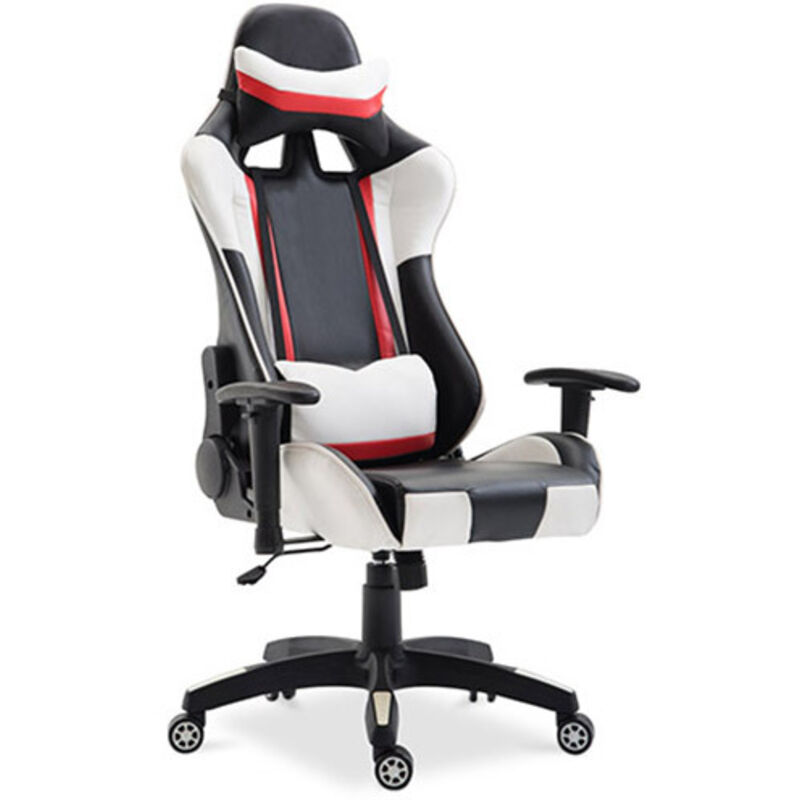 foto del prodotto privatefloor sedia da ufficio con braccioli sedia da scrivania con rotelle gamer guy bianco