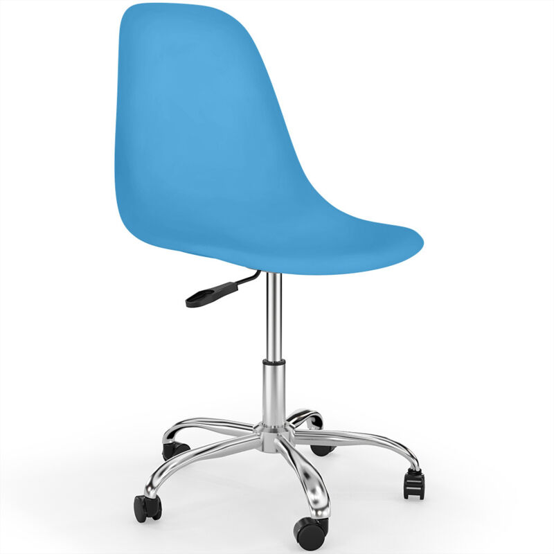 foto del prodotto privatefloor sedia da ufficio con rotelle sedia girevole da scrivania denisse blu