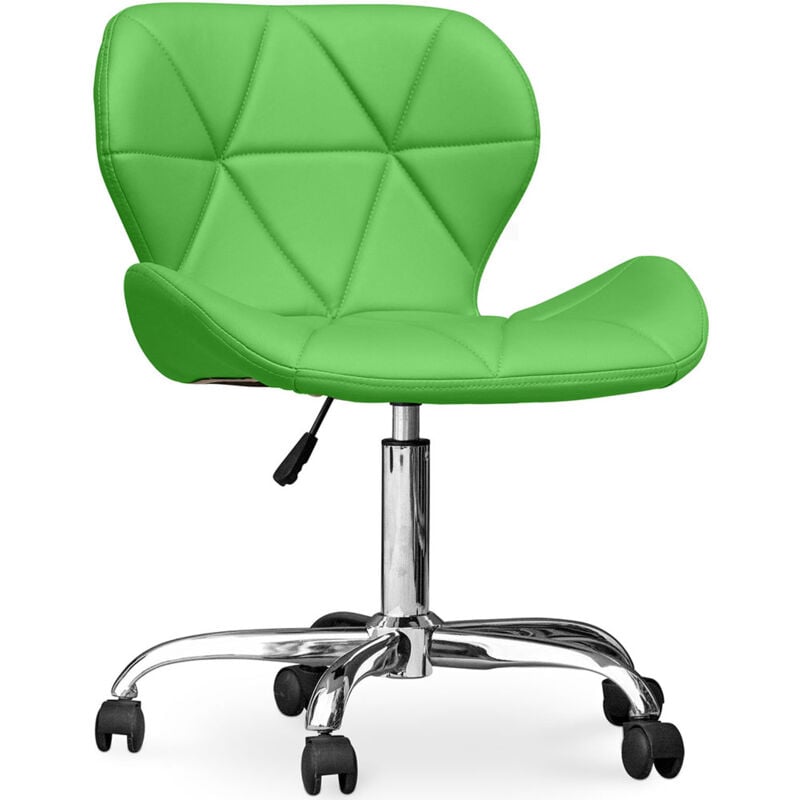 foto del prodotto privatefloor sedia da ufficio con ruote sedia da scrivania girevole rivestita in similpelle wito verde