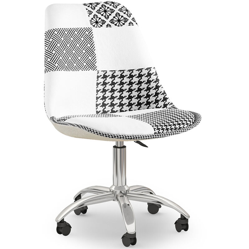 foto del prodotto privatefloor sedia da ufficio girevole tappezzeria patchwork sam multicolore