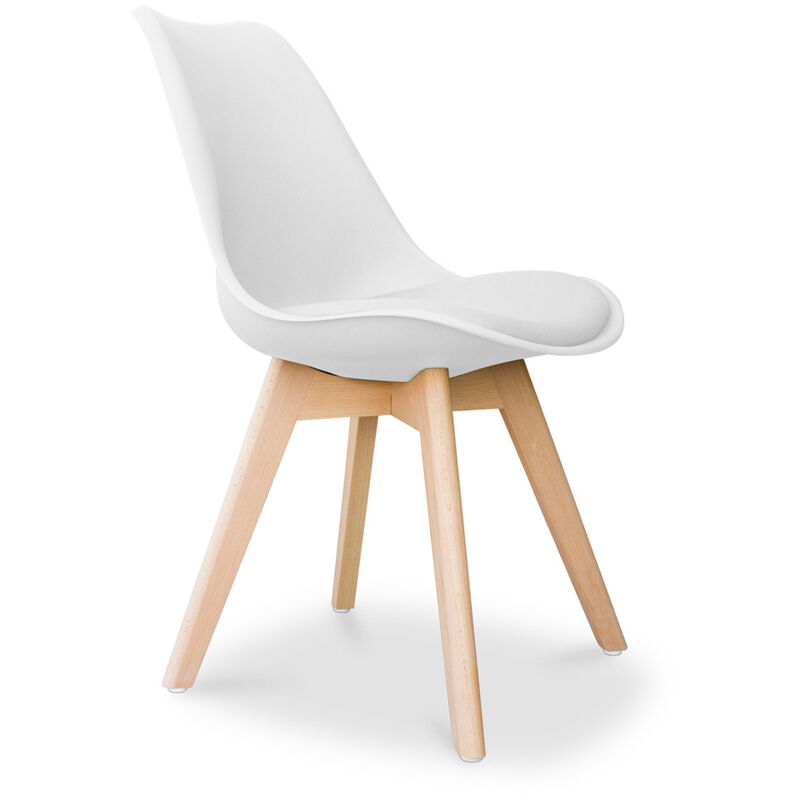 foto del prodotto privatefloor sedia da ufficio sedia da pranzo stile scandinavo denisse bianco