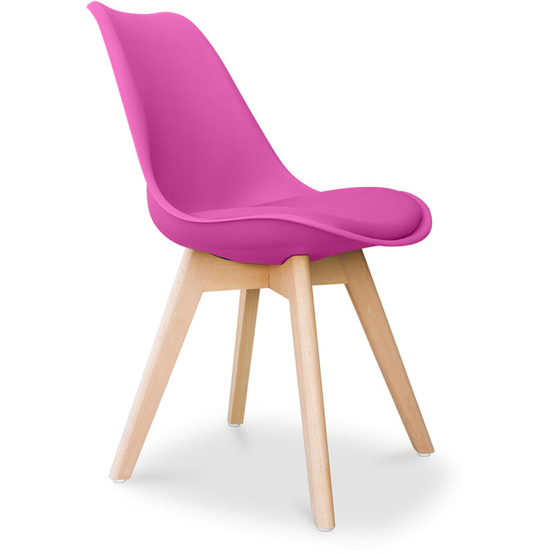 foto del prodotto privatefloor sedia da ufficio sedia da pranzo stile scandinavo denisse fucsia