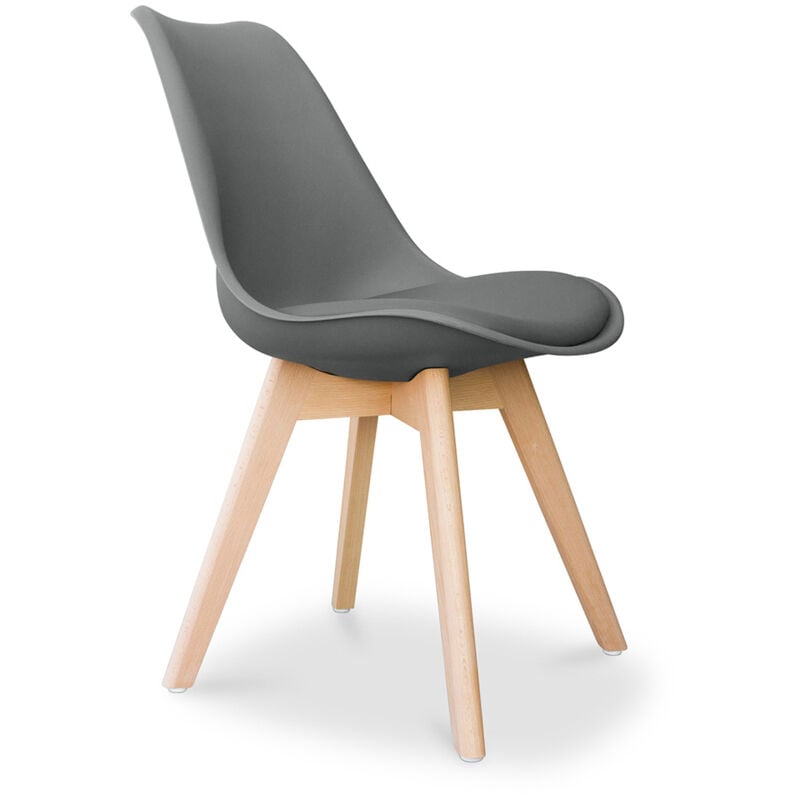 foto del prodotto privatefloor sedia da ufficio sedia da pranzo stile scandinavo denisse grigio scuro