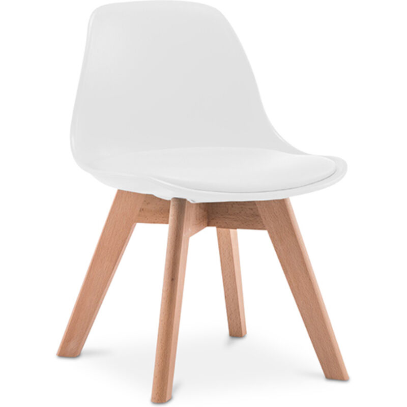 foto del prodotto privatefloor sedia per bambini design scandinavo sedia per bambini alvin bianco