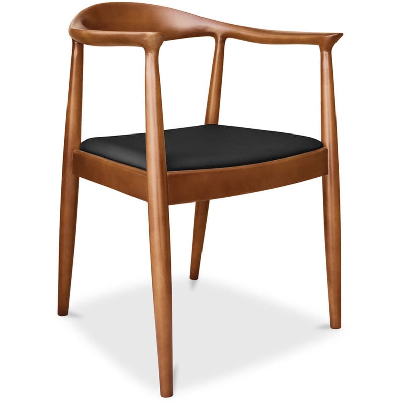 foto del prodotto privatefloor sedia stile scandinavo nalan similpelle nero