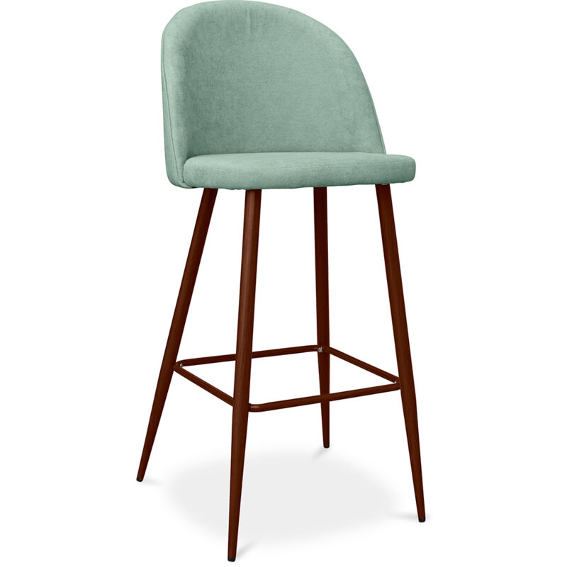 foto del prodotto privatefloor sgabello imbottito in tessuto design scandinavo 76cm evelyne pastel blue