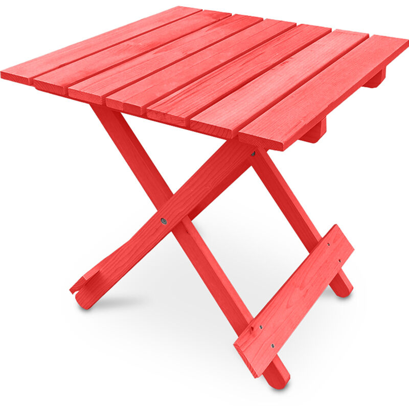 foto del prodotto privatefloor tavolo da giardino tavolino in legno adirondack alana rosso