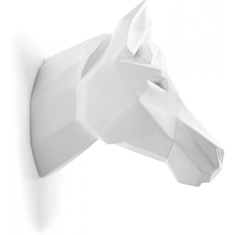 foto del prodotto privatefloor testa di cavallo origami resina bianco