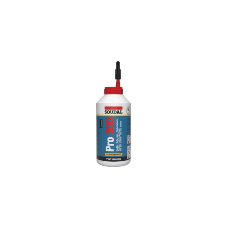 foto del prodotto pro 30d adesivo per legno colla d3 resistente acqua pvac 750 gr 750 gr soudal