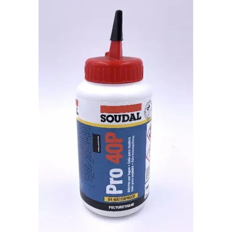 foto del prodotto pro 40p adesivo per legno pu colla resistente acqua d4 750 gr soudal