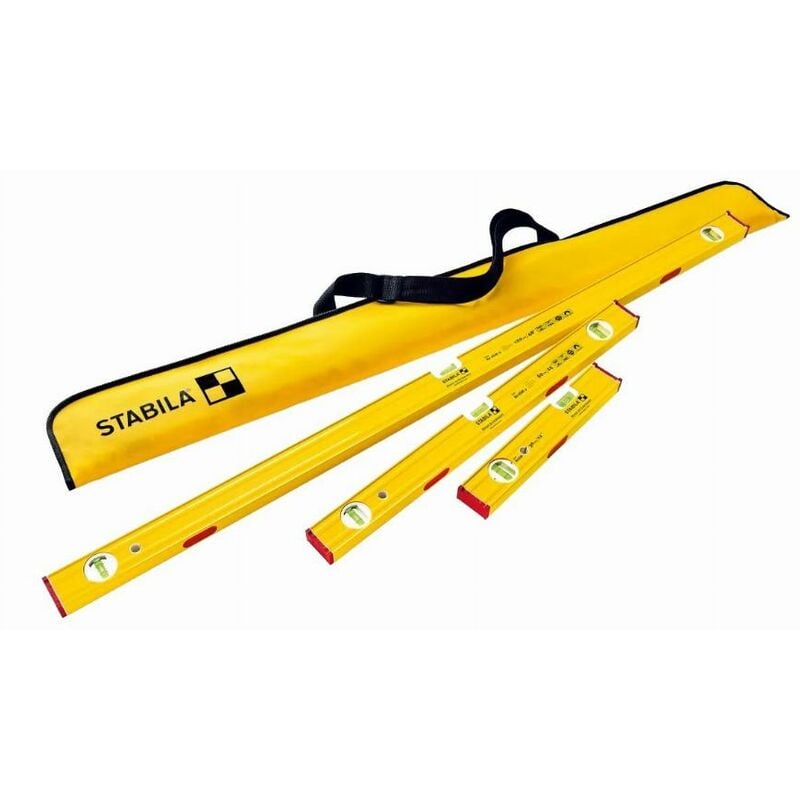 foto del prodotto pro 80 asm stabila set di livelle magnetiche 120 60 30 cm coperchio 19716