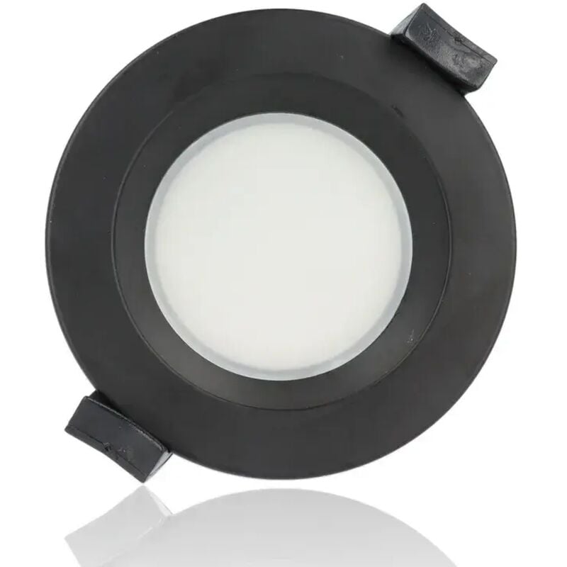 foto del prodotto pro led int7 faretto led rotondo da incasso diam.85mm, 7w, 220vac, con regolazione temperatura luce calda naturale fredda nero