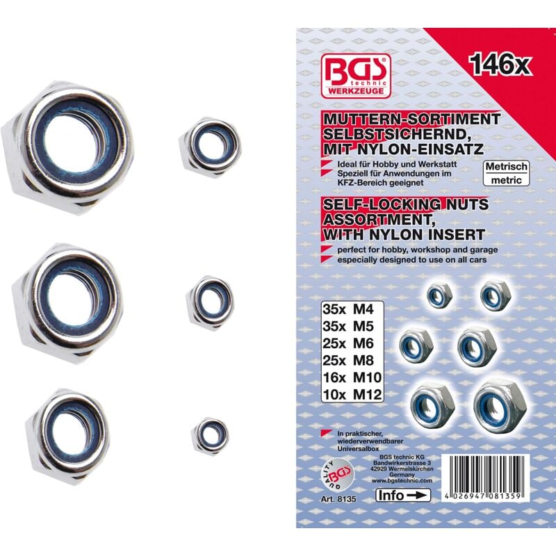 foto del prodotto pro madreviti, 146 pezzi bgs technic