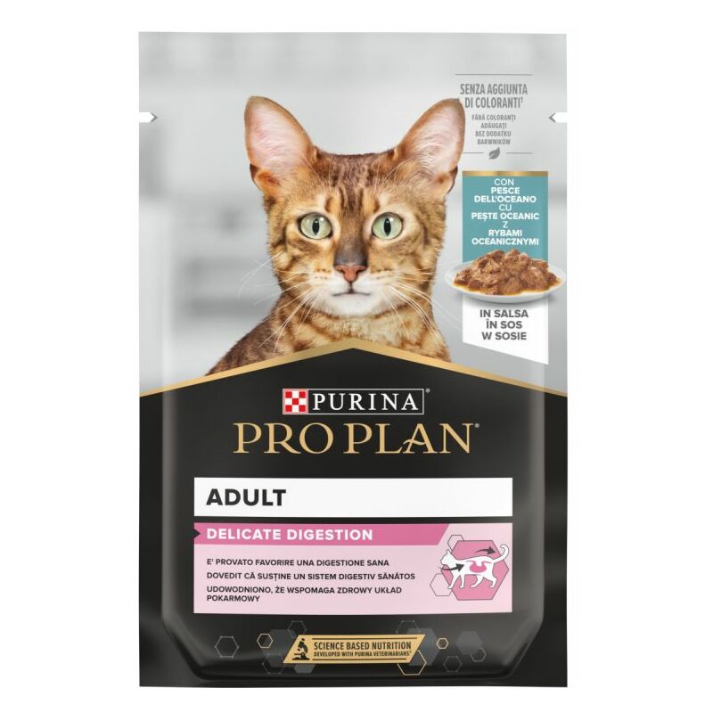 foto del prodotto pro plan gatto delicate delicate digestion salsa busta 85gr pesce dell oceano
