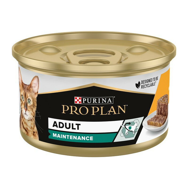 foto del prodotto pro plan per gatto adult con pollo in pat da 85gr