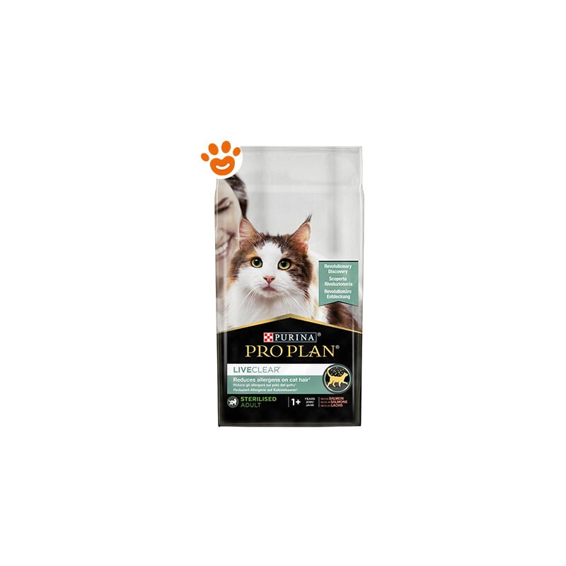 foto del prodotto pro plan purina cat live clear adult sterilised con salmone purina cat live clear adult sterilised con salmone sacco da 1,4 kg
