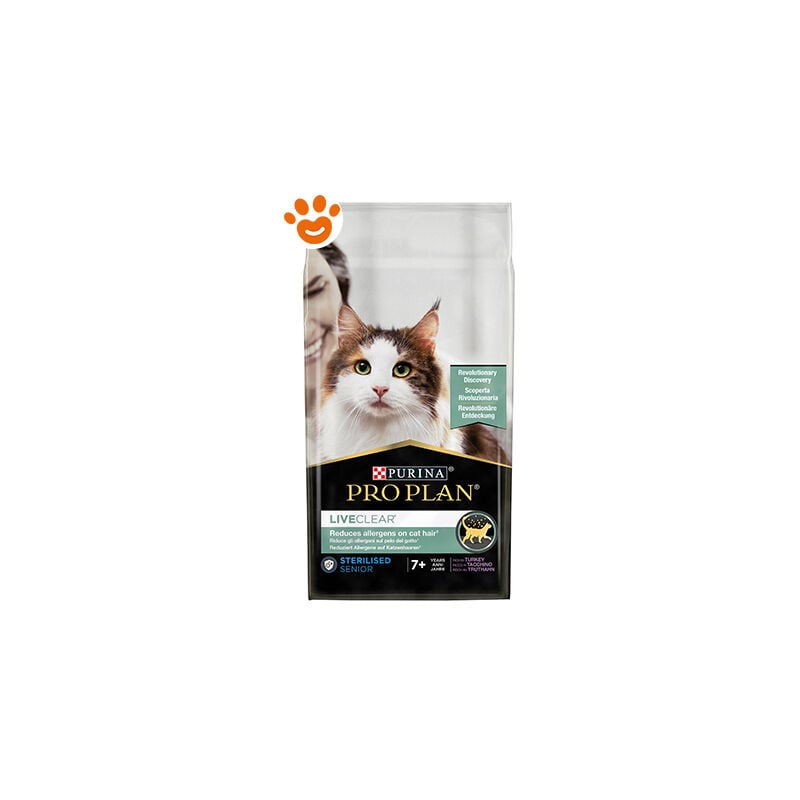 foto del prodotto pro plan purina cat live clear senior 7 sterilised con tacchino purina cat live clear senior 7 sterilised con tacchino sacco da 1,4 kg