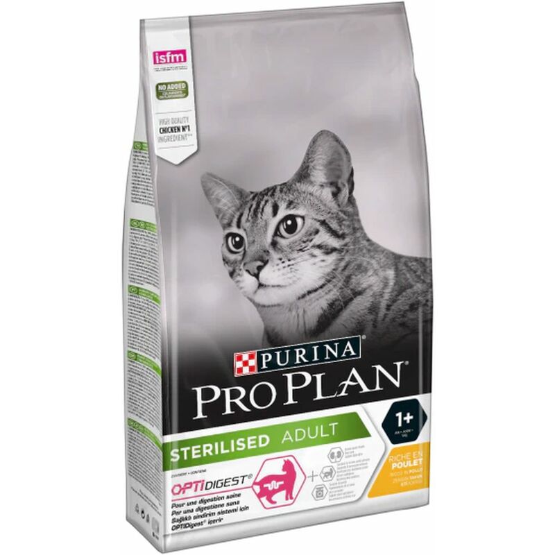 foto del prodotto pro plan purina sterilised adult optidigest gatto crocchette ricche in pollo 1,5 kg