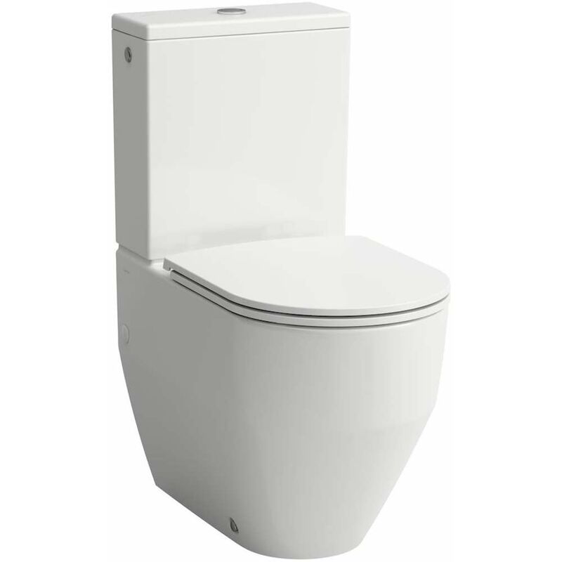 foto del prodotto pro set completo wc a terra monoblocco, scarico posteriore inferiore, softclose, bianco h8679530009701 laufen