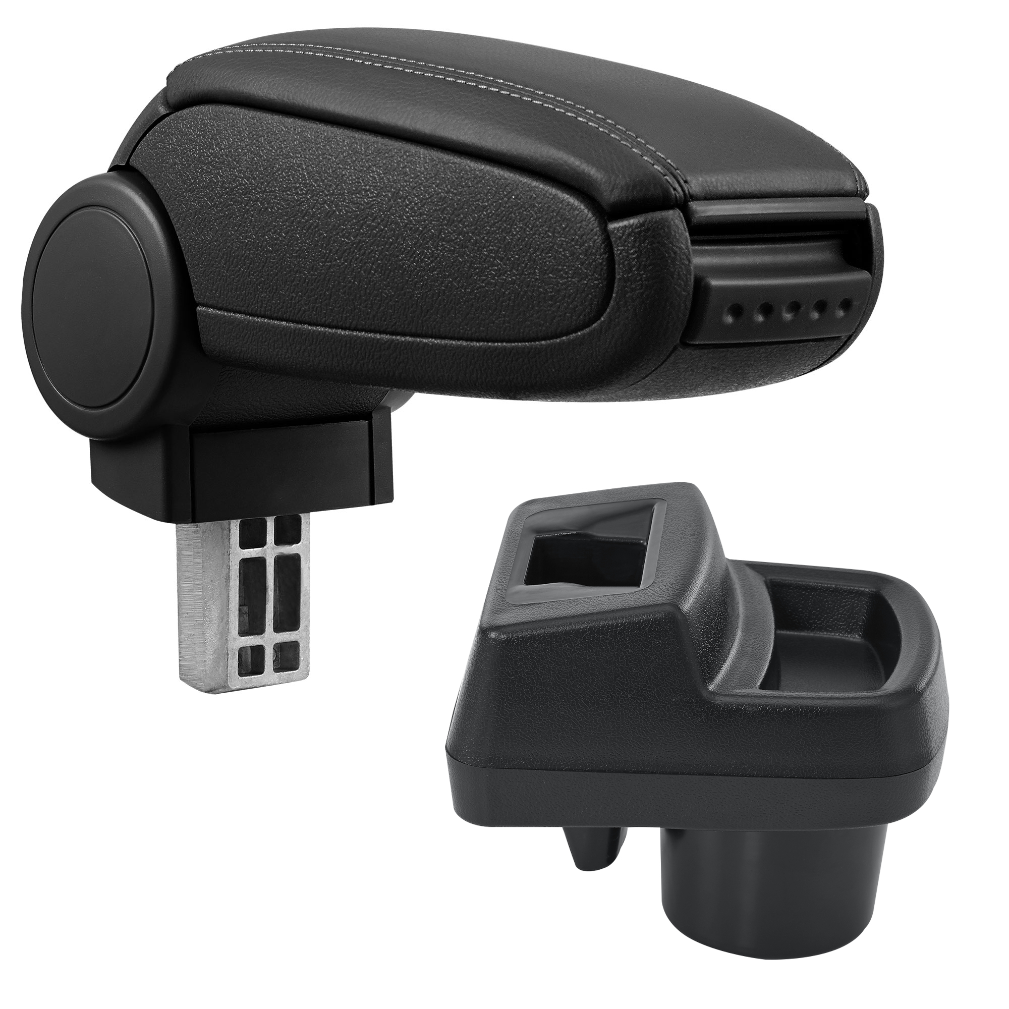 foto del prodotto pro.tec - bracciolo centrale per opel corsa f - similpelle nero con cucitura nera