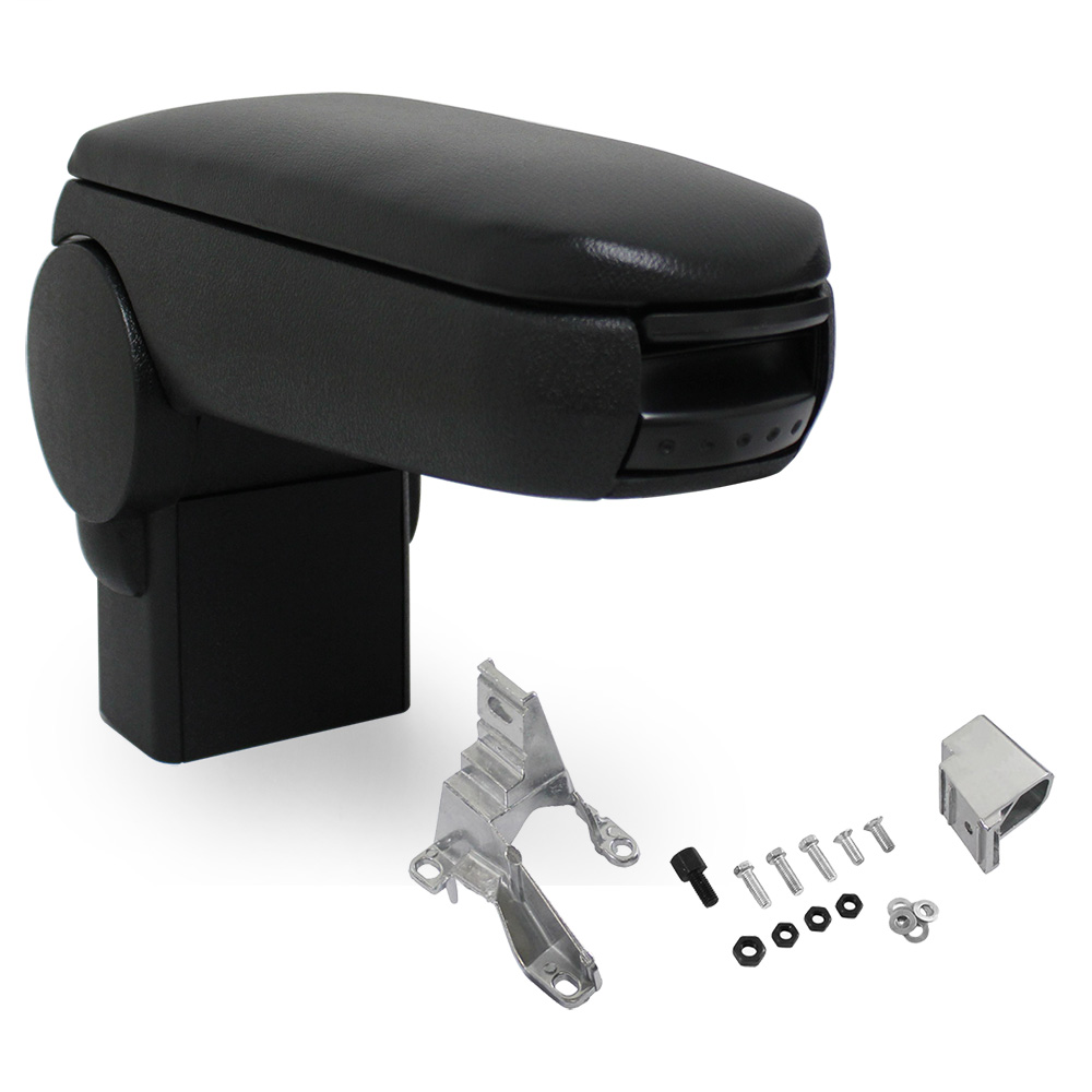 foto del prodotto pro.tec bracciolo centrale - poggiabraccio con vano portaoggetti - imbottito - in similpelle - nero - golf iv bora