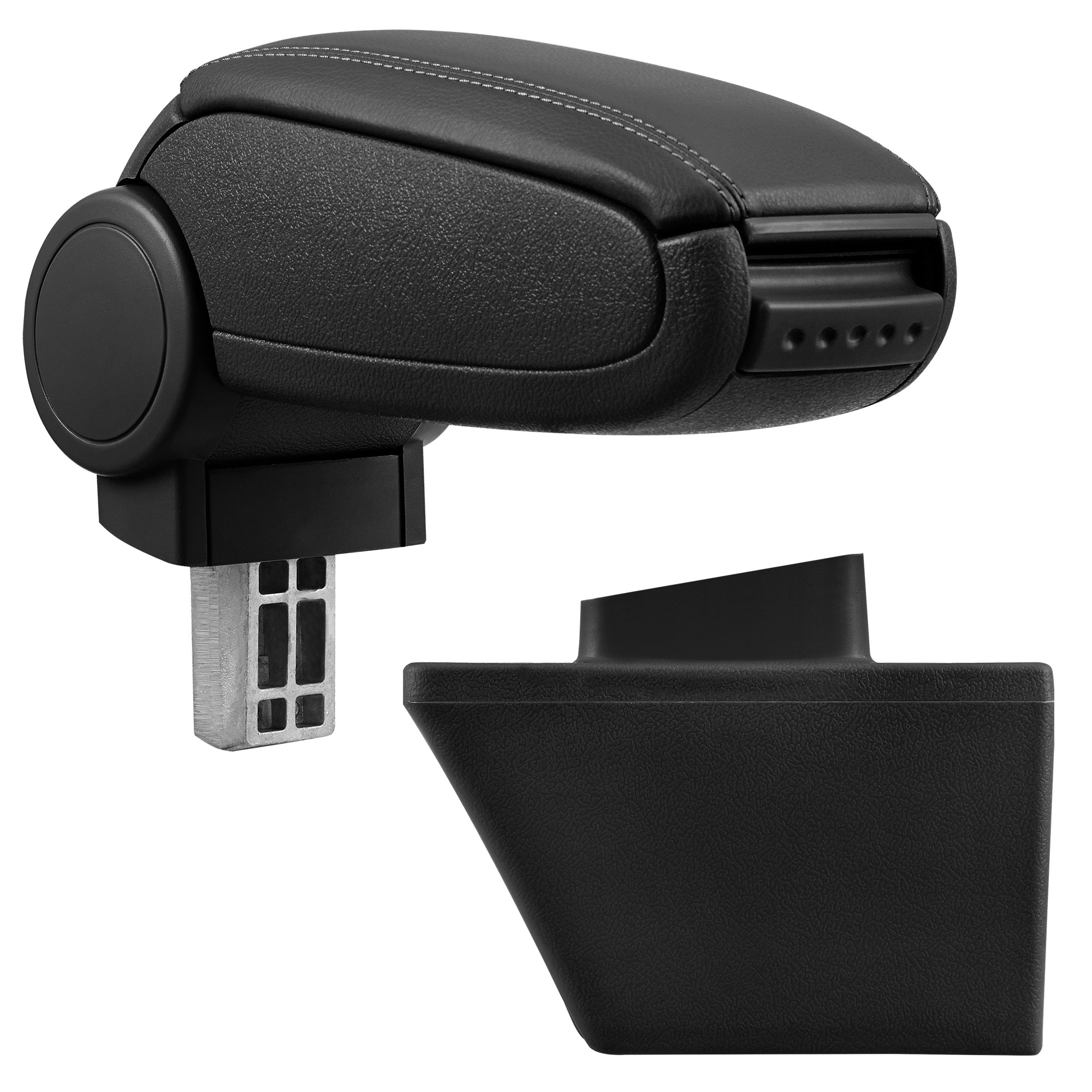 foto del prodotto pro.tec bracciolo centrale - poggiabraccio con vano portaoggetti - imbottito - in similpelle - nero - opel meriva a