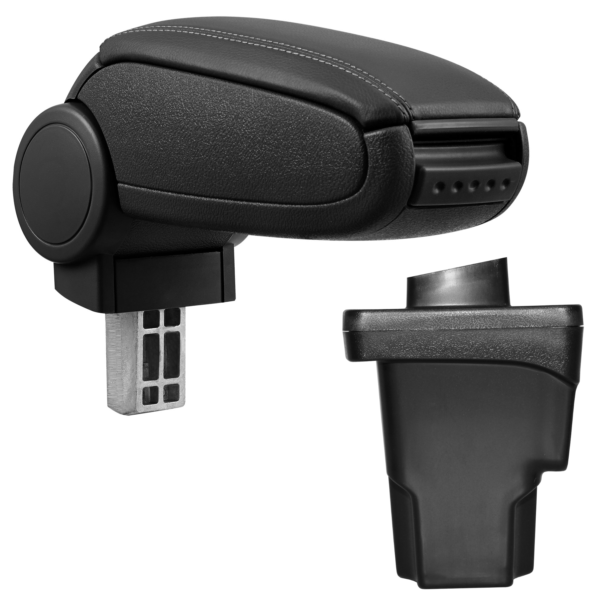 foto del prodotto pro.tec bracciolo centrale - poggiabraccio con vano portaoggetti - imbottito - in similpelle - nero - seat leon iii