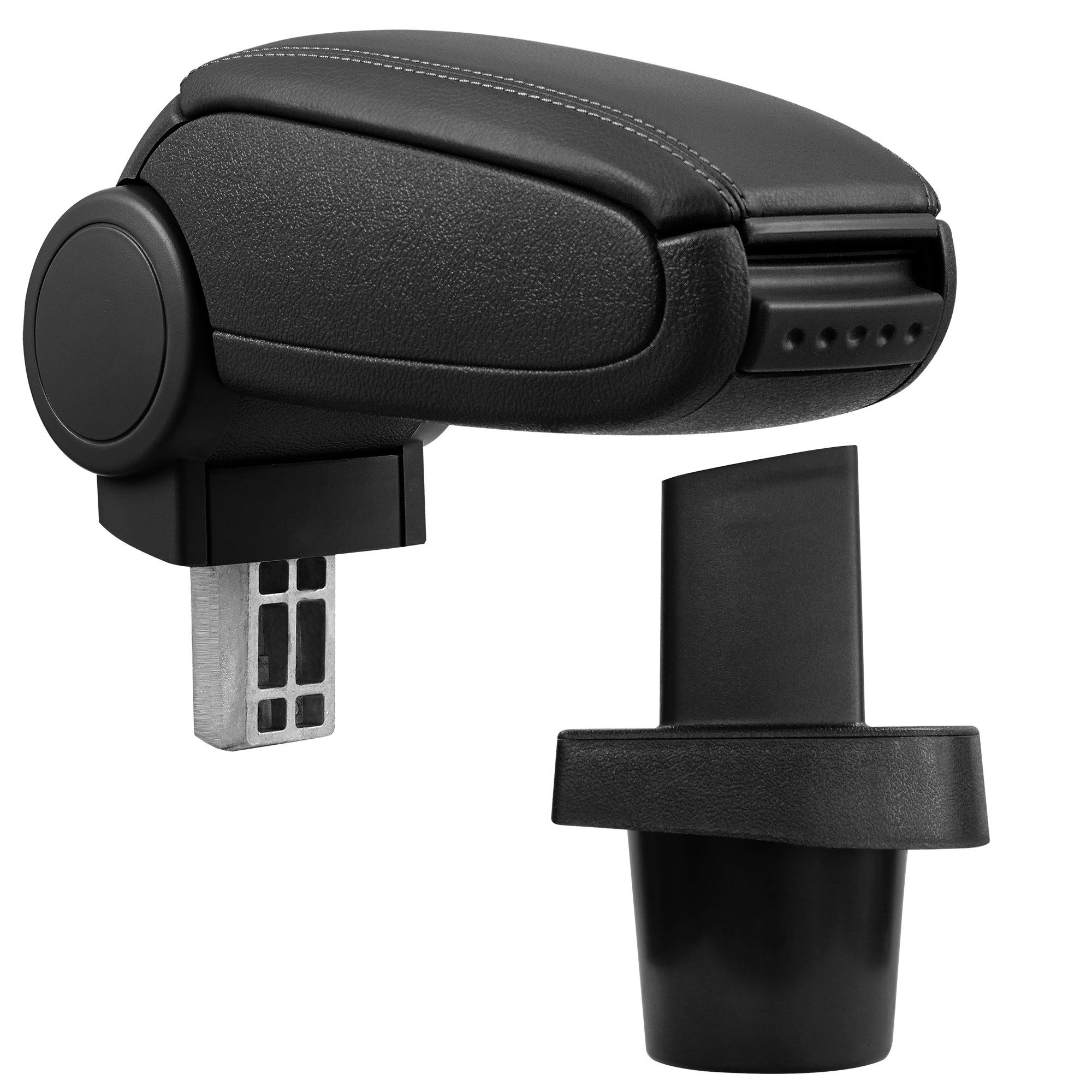 foto del prodotto pro.tec bracciolo centrale - poggiabraccio con vano portaoggetti - imbottito - in similpelle - nero - toyota yaris