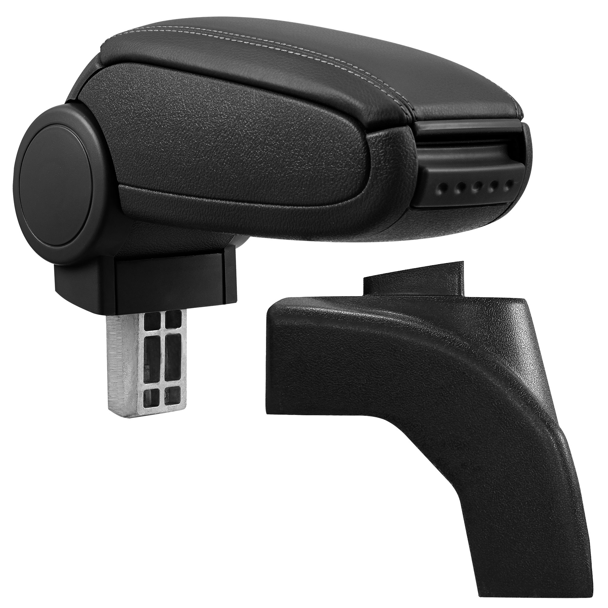 foto del prodotto pro.tec bracciolo centrale - poggiabraccio con vano portaoggetti - imbottito - in similpelle - nero - volkswagen golf