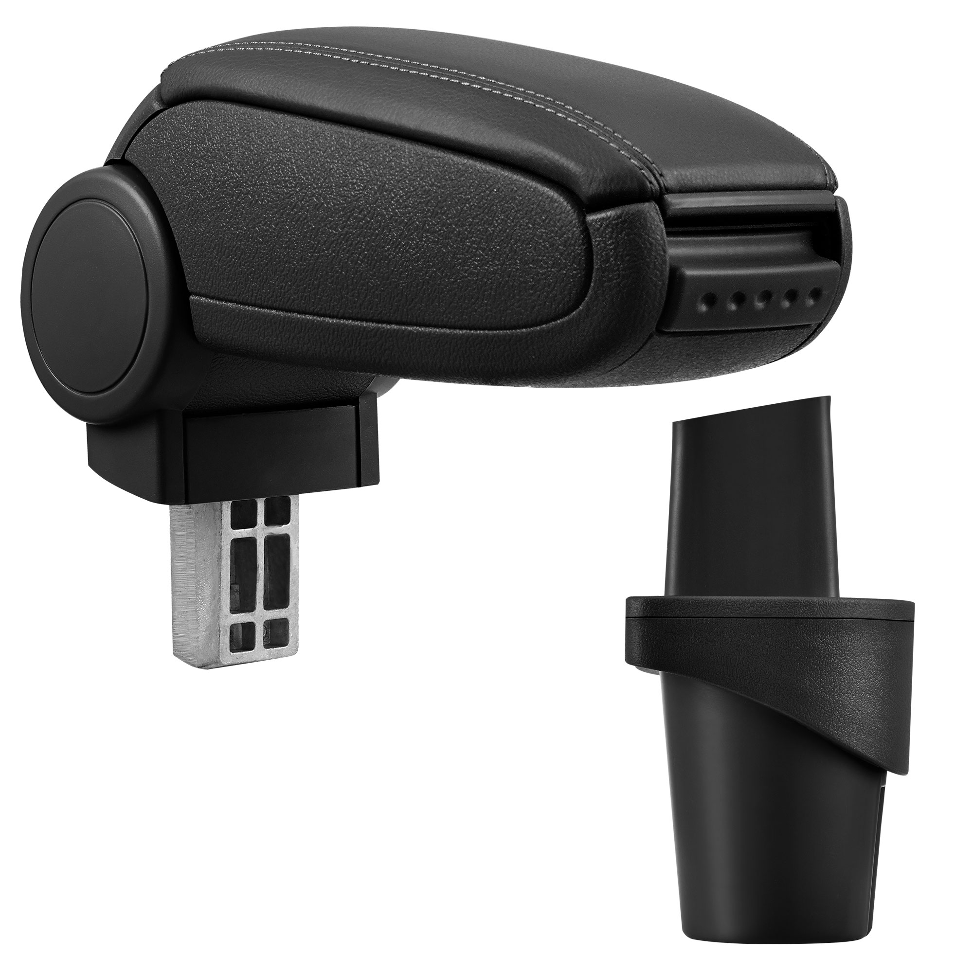 foto del prodotto pro.tec bracciolo centrale - poggiabraccio con vano portaoggetti - imbottito - in similpelle - nero - vw touran