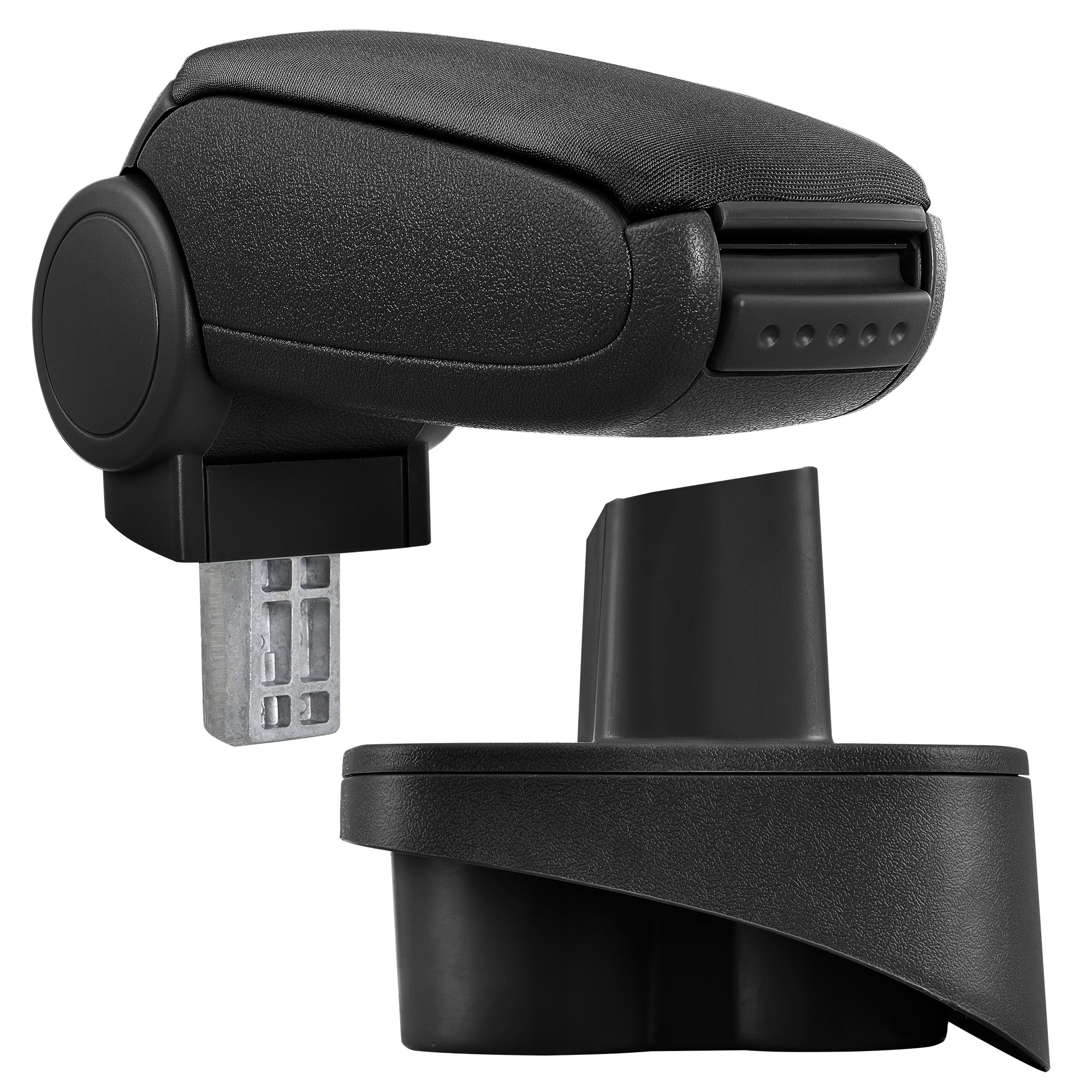 foto del prodotto pro.tec bracciolo centrale - poggiabraccio con vano portaoggetti - imbottito - in tessuto - nero - a-klasse w168