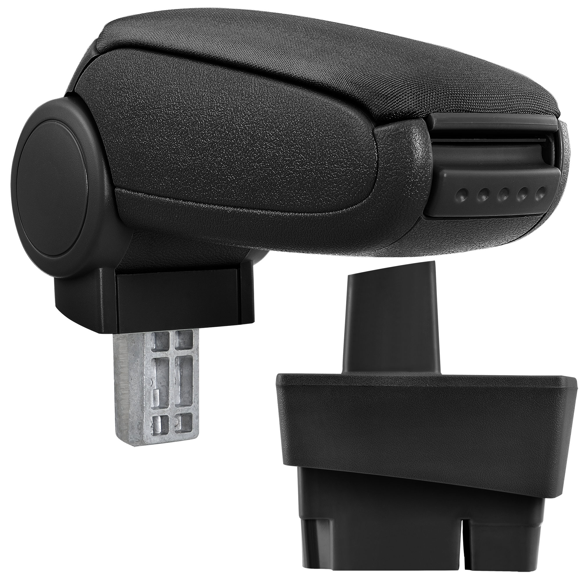 foto del prodotto pro.tec bracciolo centrale - poggiabraccio con vano portaoggetti - imbottito - in tessuto - nero - ford focus i