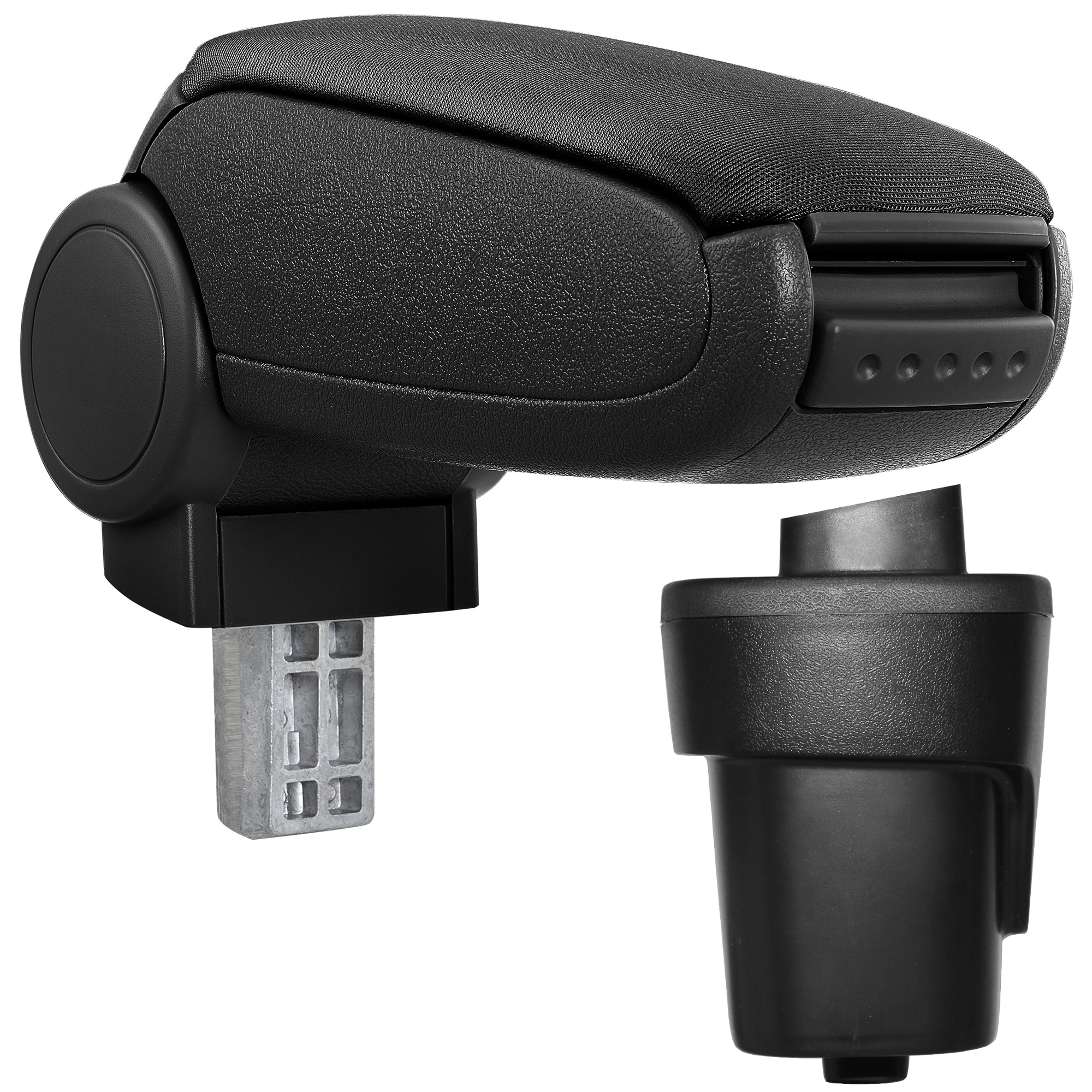 foto del prodotto pro.tec bracciolo centrale - poggiabraccio con vano portaoggetti - imbottito - in tessuto - nero - opel karl