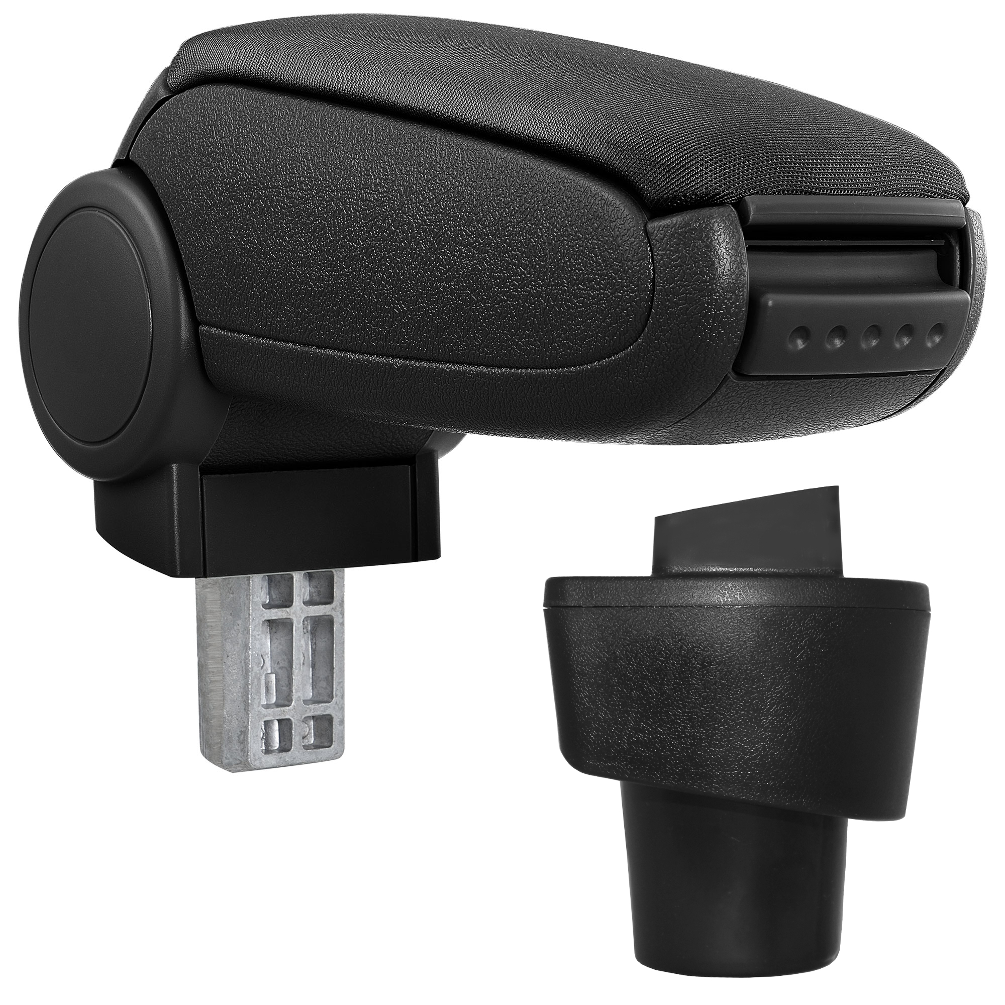 foto del prodotto pro.tec bracciolo centrale - poggiabraccio con vano portaoggetti - imbottito - in tessuto - nero - twingo 3