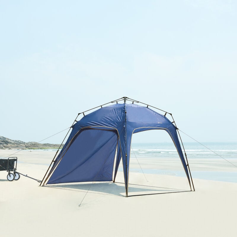 foto del prodotto pro.tec gazebo pop up barendrecht con illuminazione a led blu