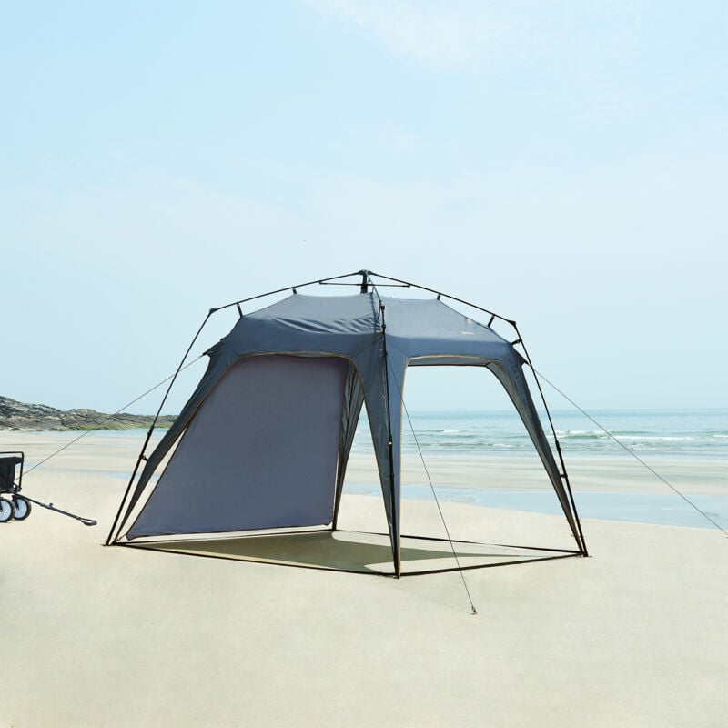 foto del prodotto pro.tec gazebo pop up barendrecht con illuminazione a led grigio