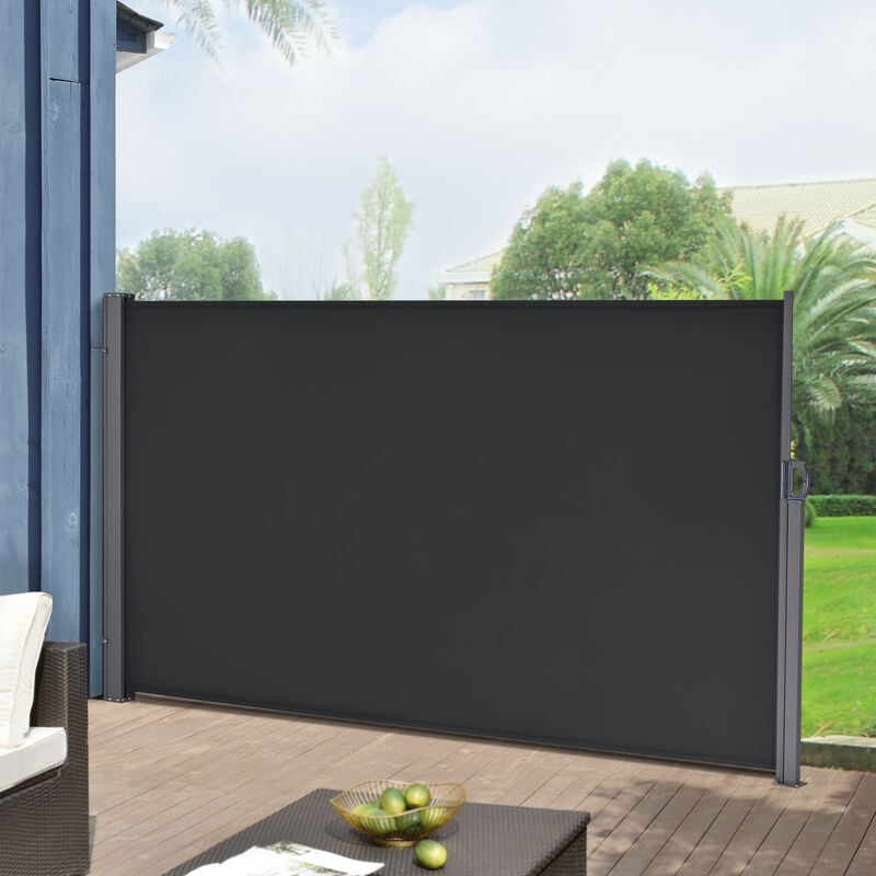 immagine 0 del prodotto pro.tec paravento estraibile mulhac n schermo solare verticale barriera privacy 160x300 cm nero